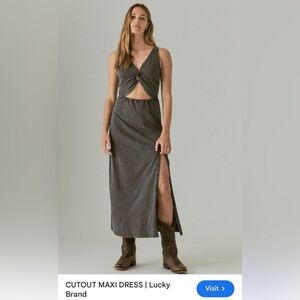 NWOT Lucky Brand cut-out maxi dress